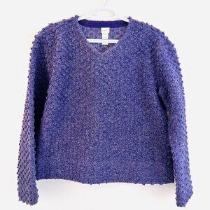 🎉Clearance🎉J. Jill Purple Textured Wool Blend Pullover Sweater ~ Size XS